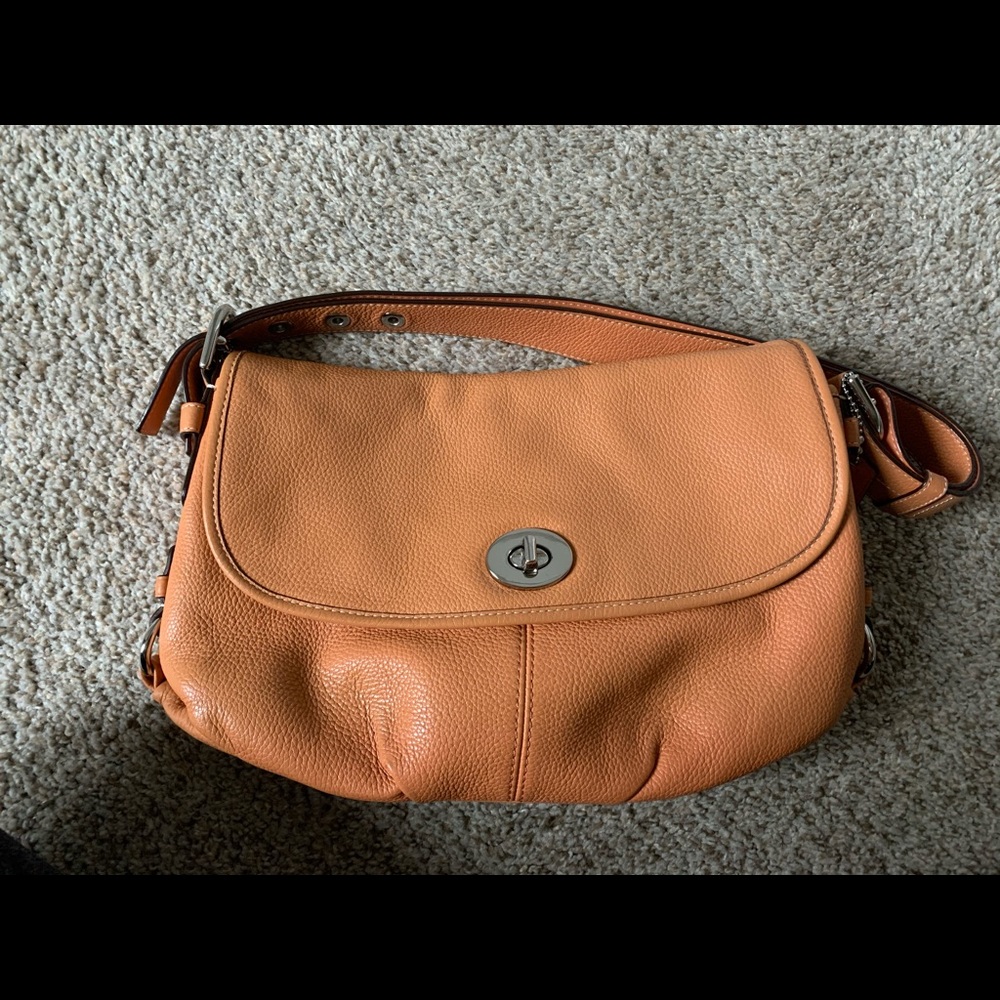 Coach pebble leather shoulder bag